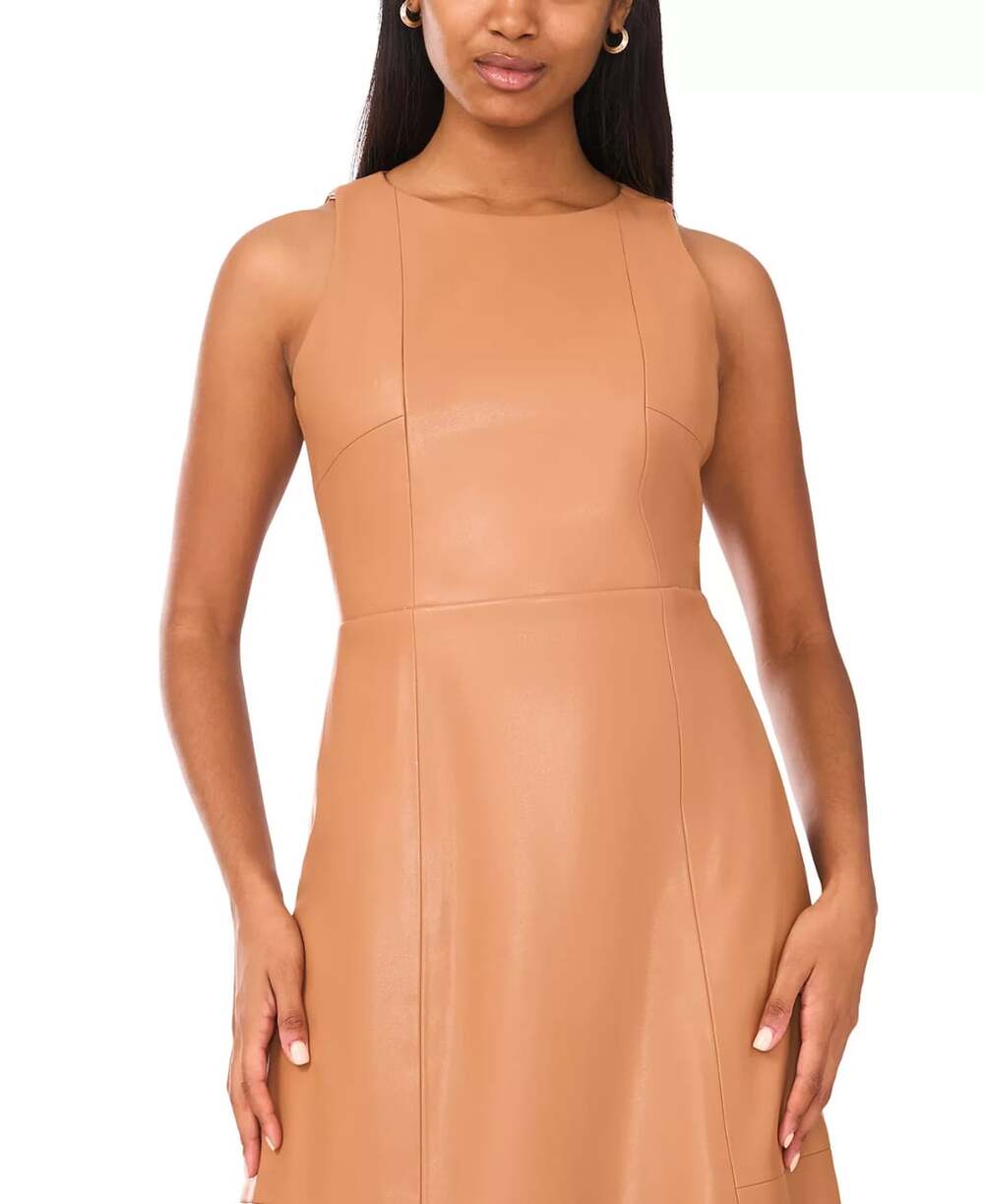 NEW Parker Women's XS Faux Leather Sleeveless Maxi Dress NWT $150 - Picture 3 of 4